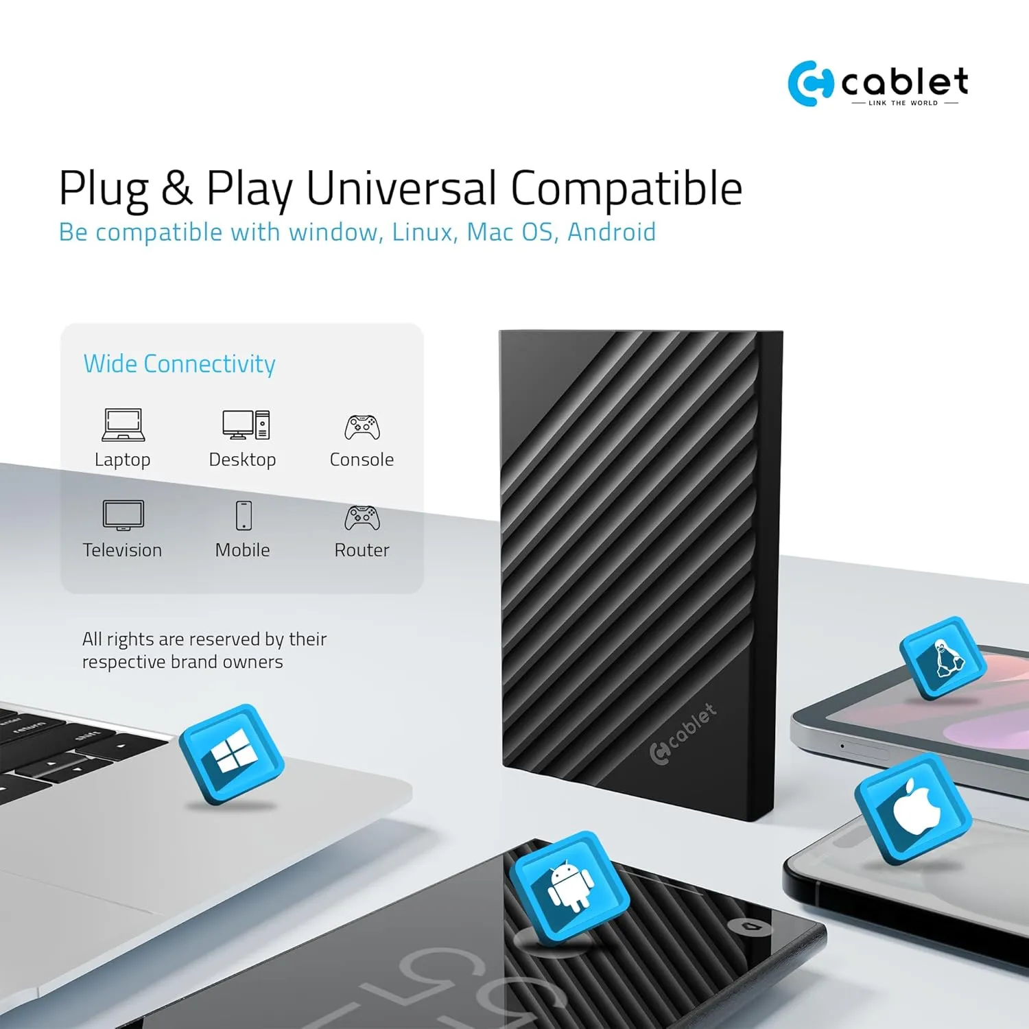 Cablet SSD Casing 2.5 Inch Sata Enclosure USB 3.2 (HD2599-U3) view 4